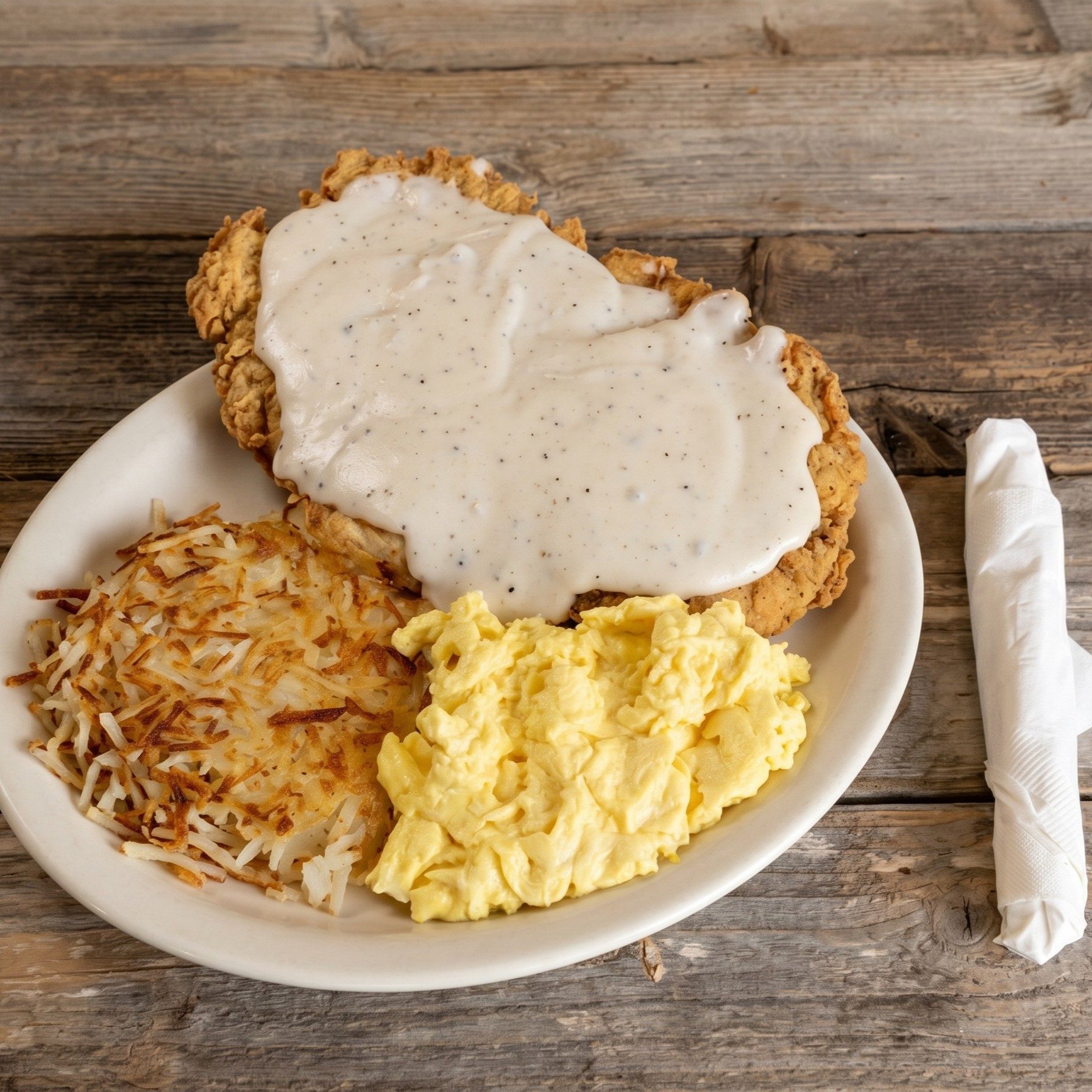 Chicken Fried Steak & Eggs.