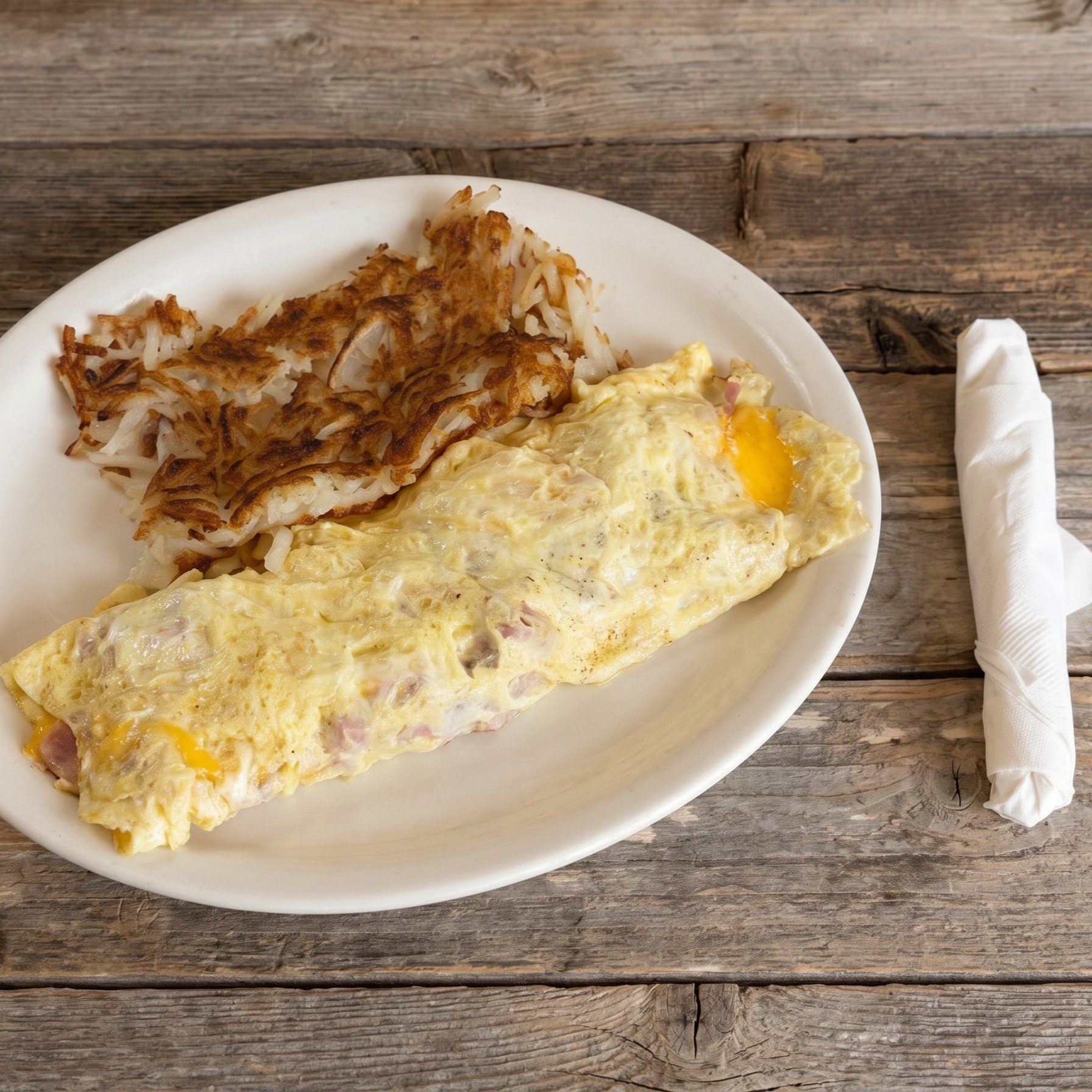 Ham and Cheese Omelet.
