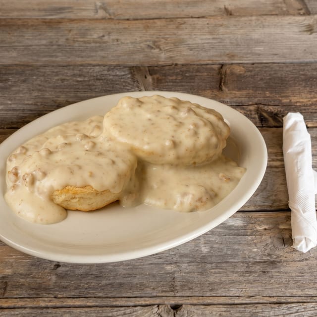 Biscuits with Sausage Gravy.